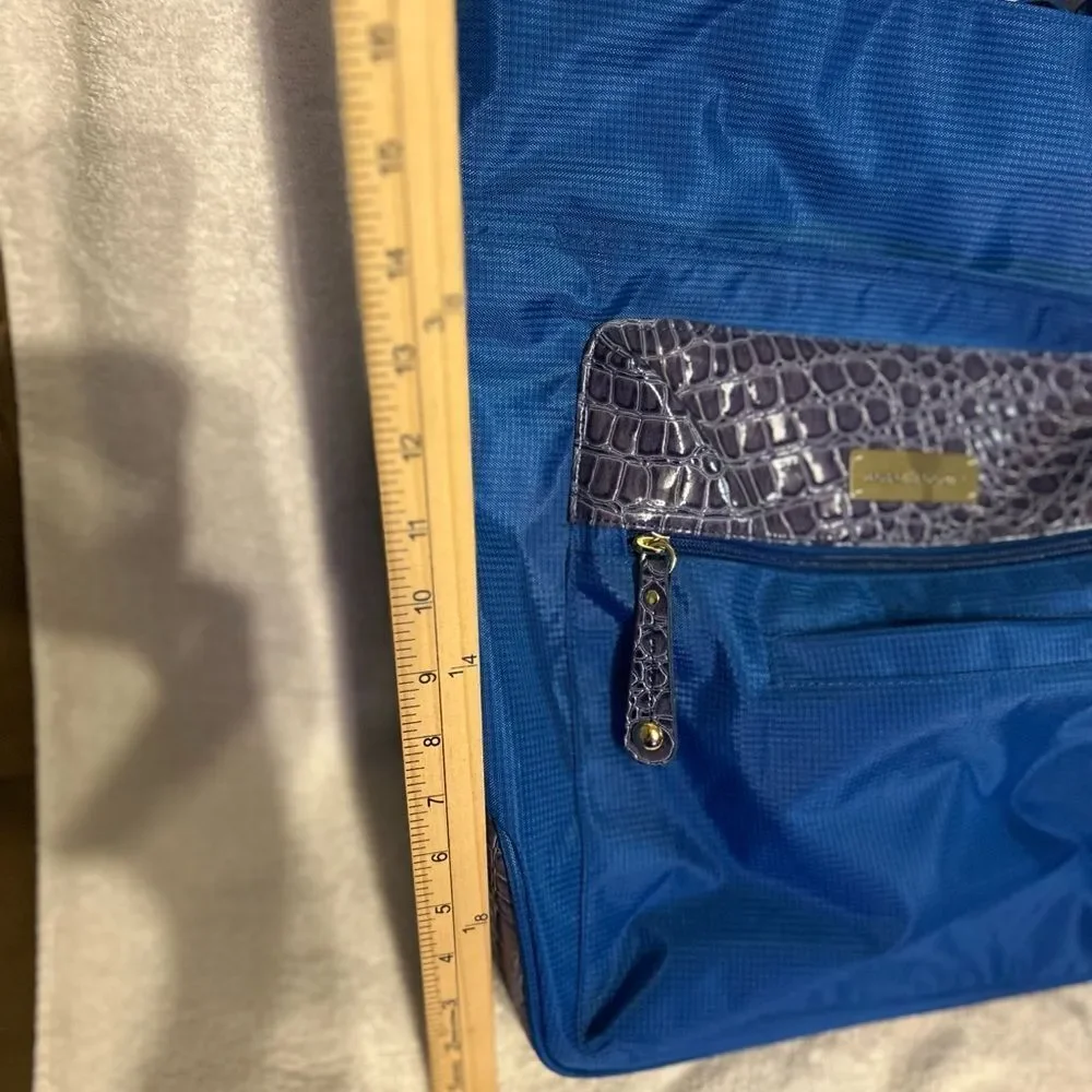 Samantha Brown  Blue Laptop Bag with Crocodile Pattern/ Travel